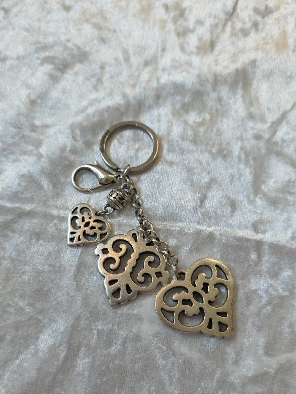 Brighton Silver Filigree Heart Charm Keychain - Picture 2 of 5